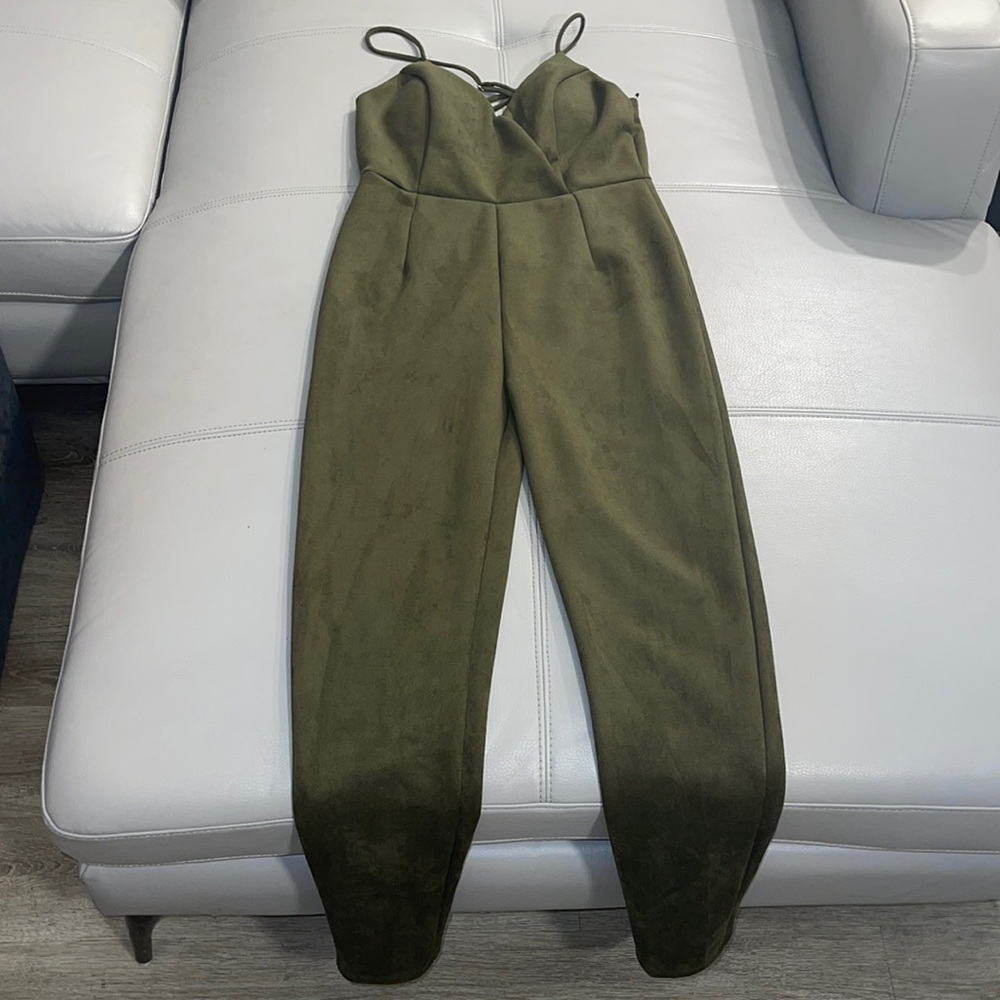 NWOT suede jumpsuit